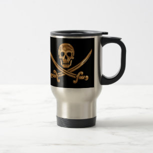 Caneca Térmica Dourado Jolly Roger