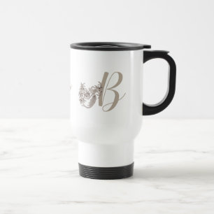 Caneca Térmica Dove Elegant Monograma Inicial B Personalizado