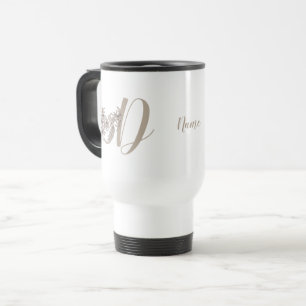 Caneca Térmica Dove Elegant Monograma Inicial D Personalizado