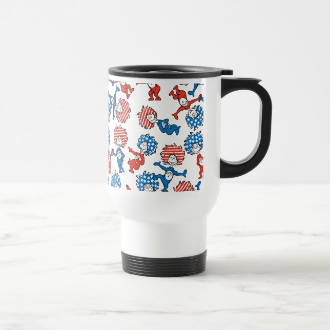 Caneca Térmica Dr. Seuss | Coisa Uma Coisa Dois Padrões de Bandei (Direita)