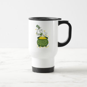 Caneca Térmica Dr. Seuss Gato no Chapéu Dia de São Patrício