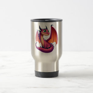 Caneca Térmica Dragão de desenho animado roxo/vermelho