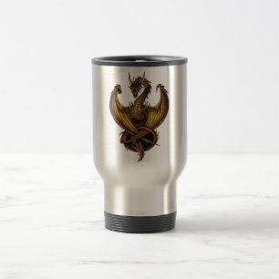 CANECA TÉRMICA DRAGÃO DOURADO