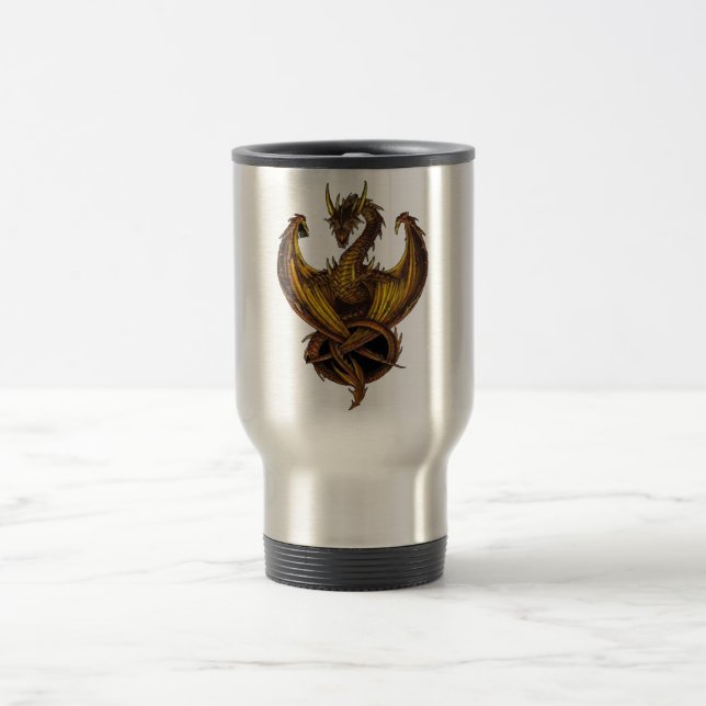 CANECA TÉRMICA DRAGÃO DOURADO (Centro)