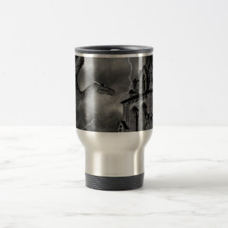 Caneca Térmica Dragão fantasia gótica na tempestade
