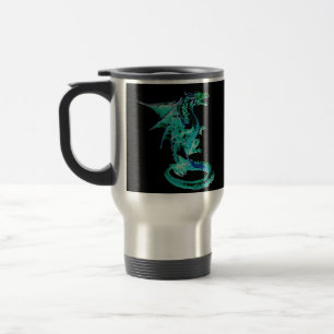 Caneca Térmica Dragão Leviatã Aquático Fantasia Besta Isolado