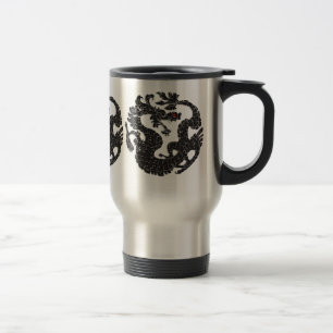 Caneca Térmica Dragão Oriental Negro