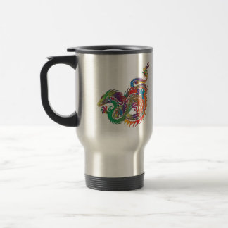 Caneca Térmica Dragão Tribal Colorido