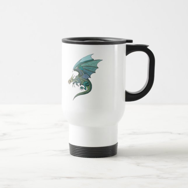 Caneca Térmica Dragão verde legal (Direita)