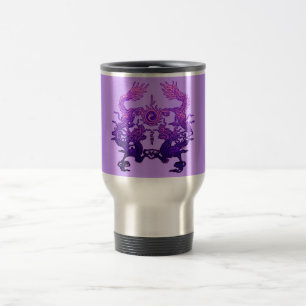 Caneca Térmica Dragões CHINESES do roxo do ANO NOVO