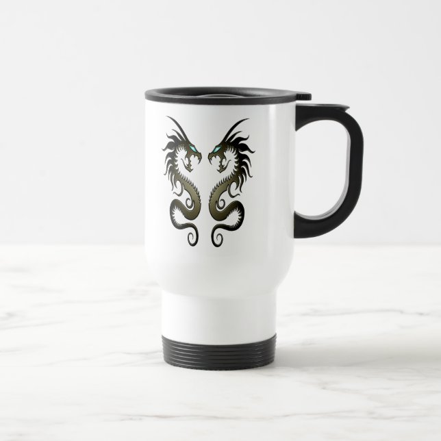 Caneca Térmica Dragões tribais gêmeos (Direita)