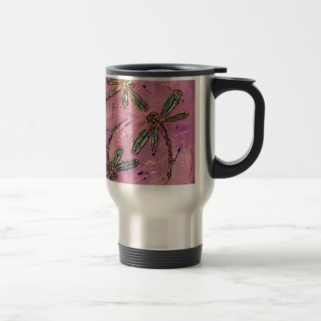 Caneca Térmica Dragonflies Pink Fizz (Direita)