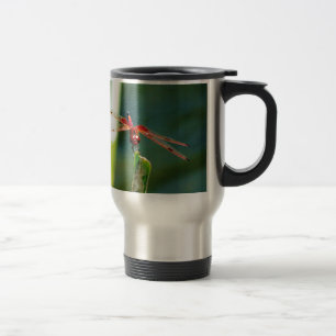 Caneca Térmica Dragonfly Frontal Vermelha e Negra