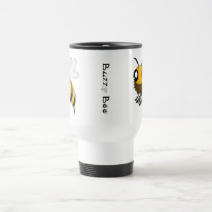 Caneca Térmica Drinkware de Bee Amarelo de Cartoon de Texto Perso