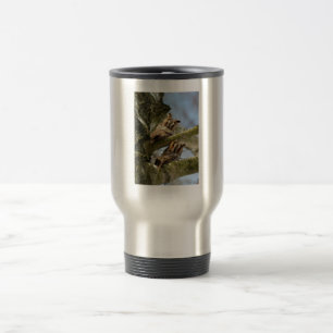Caneca Térmica Duas Corujas nos Bosques, aves, vida selvagem Cane