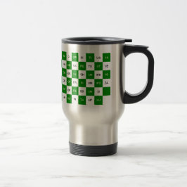 Caneca Térmica Duas Palavras - Verdes e brancas, versão dos EUA