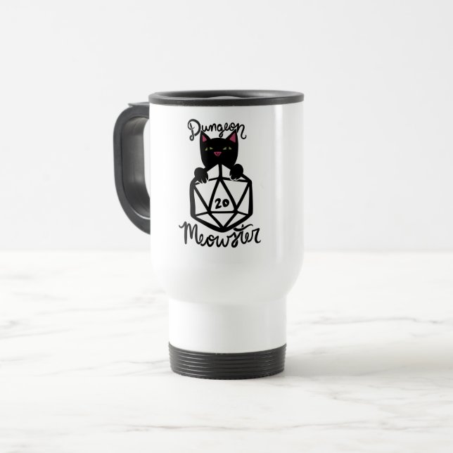 Caneca Térmica Dungeon Meowster (Frente Esquerda)
