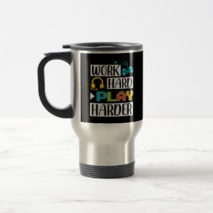 Caneca Térmica Duro de trabalho jogar tão Duro, uma citação engra