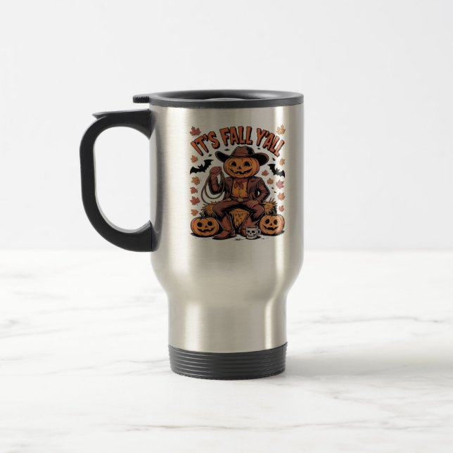Caneca Térmica É o Dia das Bruxas do Vaqueiro Ocidental (Esquerda)