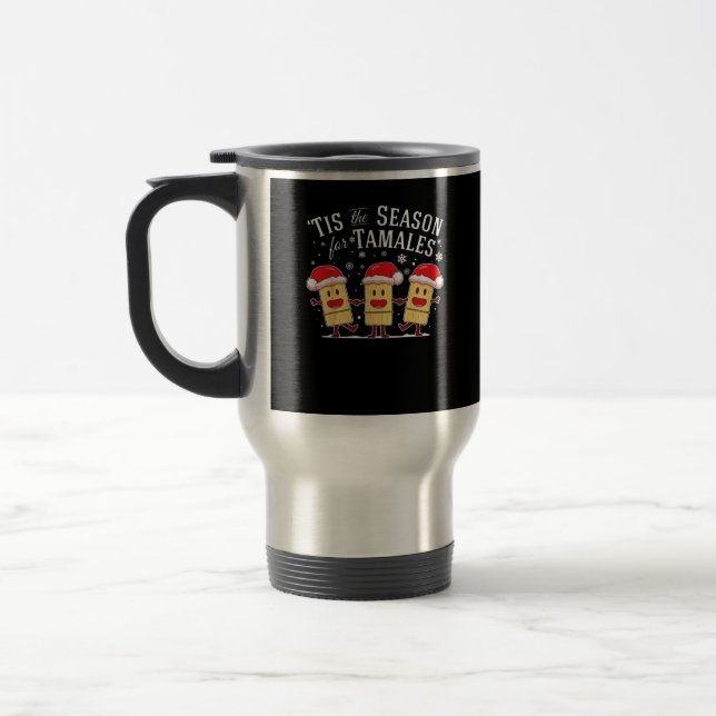 Caneca Térmica É Temporada de Tamales Natal Comida Mexicana (Esquerda)