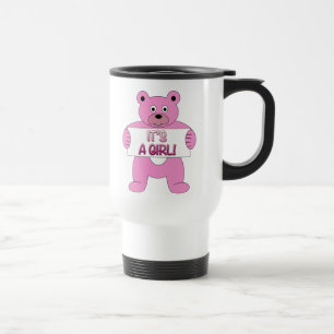 Caneca Térmica É um Urso Rosa Menino