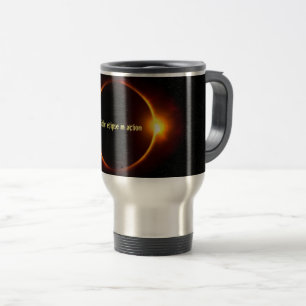 Caneca Térmica Eclipse Solar em Viagem de ação/Caneta Viagem ao t