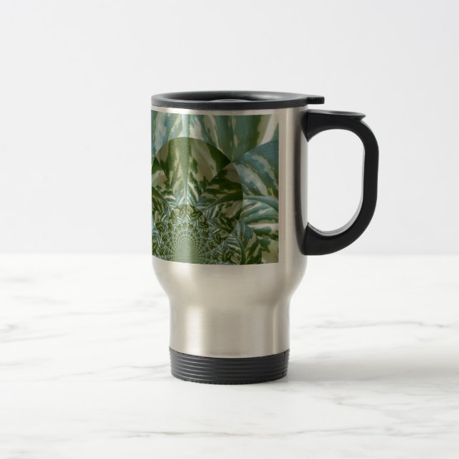 Caneca Térmica Eco Verde Camo Caleidoscópio Impressão (Direita)
