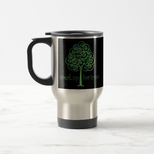 Caneca Térmica Ecologicamente Amigável, Amigável À Terra, Árvores (Esquerda)