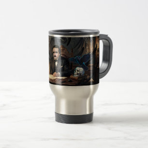 Caneca Térmica Edgar A. Poe Compondo O Corvo Em Sonhos Góticos