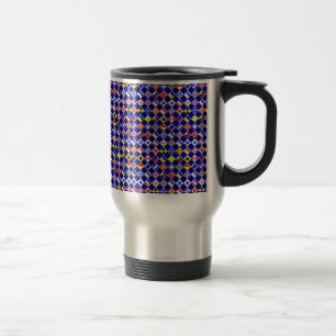 Caneca Térmica Efeito 3D Verificado azulejos de Sinalizador Náut