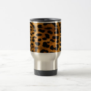 Caneca Térmica efeito de pele legal do leopardo