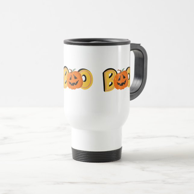 Caneca Térmica Ei, Boo Bonitinho, Típica de Abóbora (Frente Esquerda)