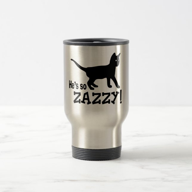 Caneca Térmica Ele é tão Zazzy - Cat Lover (Centro)