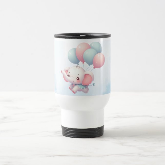 Caneca Térmica elefante bebê com balões (Centro)