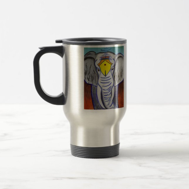 Caneca Térmica Elefante Branco (Esquerda)