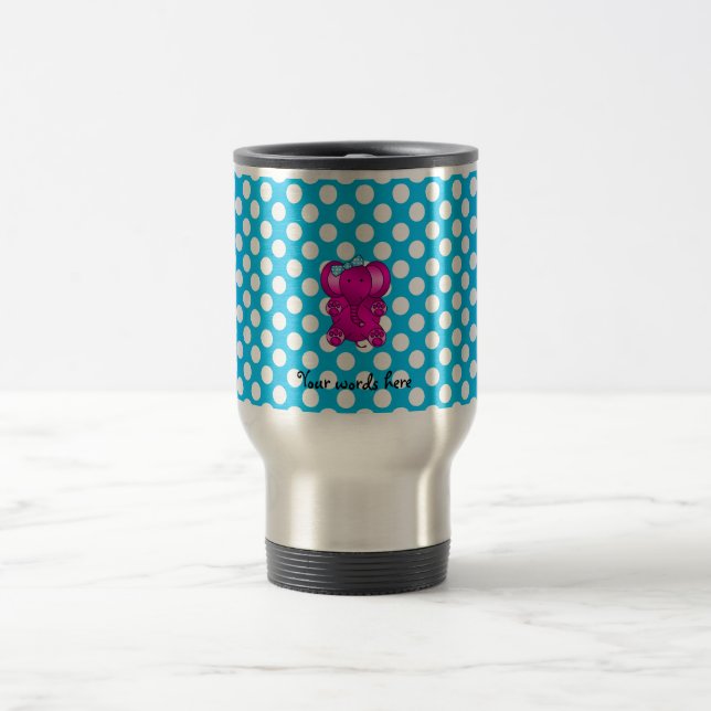 Caneca Térmica Elefante cor-de-rosa bonito (Centro)
