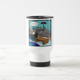 Caneca Térmica Elefante Engraçado em Terapia