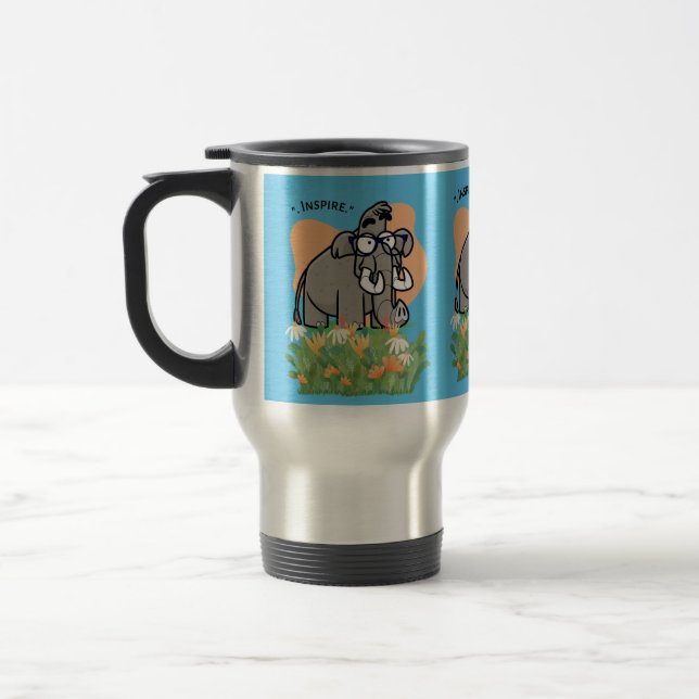 Caneca Térmica elefante inspirador (Esquerda)