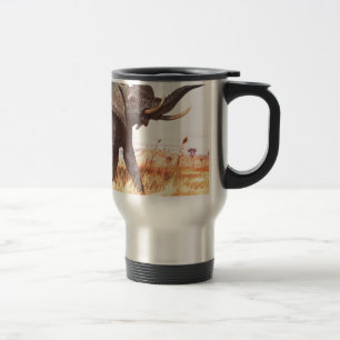 Caneca Térmica Elefantes africanos dos animais do destino da