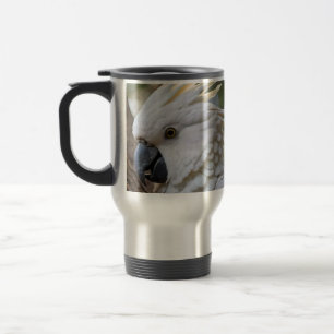 Caneca Térmica Elegância em Branco: A Majestosa Cockatoo Aussie
