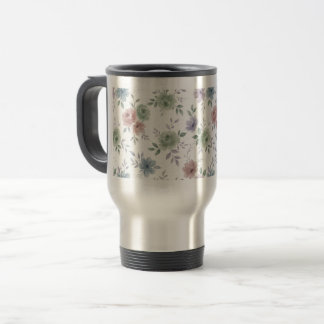 Caneca Térmica Elegant Floral Mug Wrap – Optional Personalization