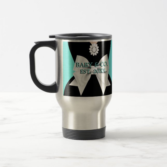Caneca Térmica Elegante Glam Aqua Baby & Co Pregancy Mamãe (Esquerda)