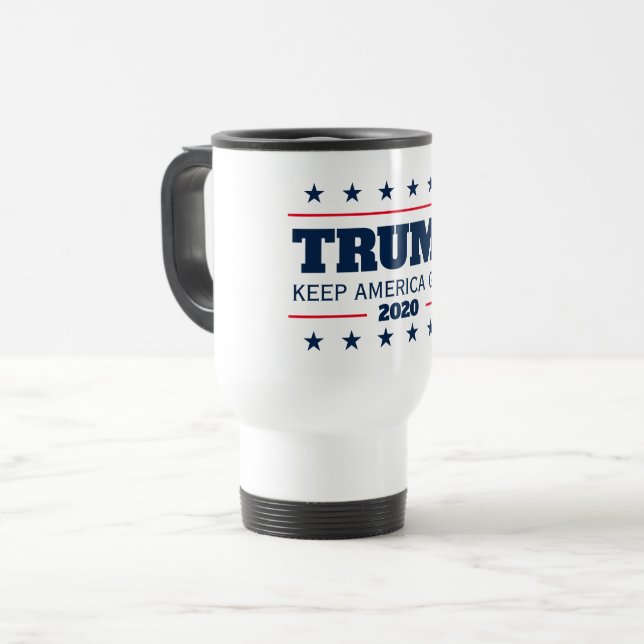 Caneca Térmica Eleições de Donald Trump 2024 Manter o Excelente A (Frente Esquerda)