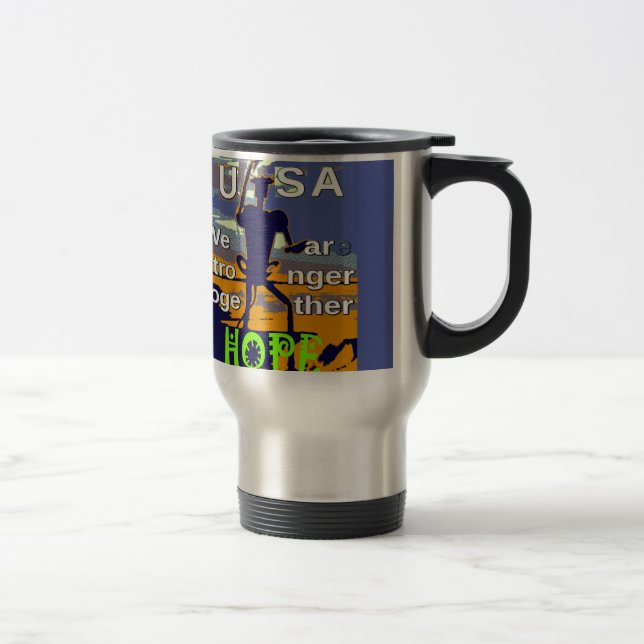 Caneca Térmica Eleições nos EUA 2016 Hillary Clinton espera um ma (Direita)