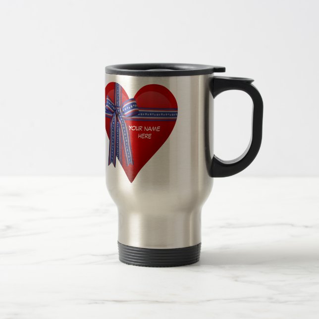 Caneca Térmica Elemento cardíaco patriótico (Direita)