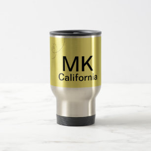Caneca Térmica Elemento simples e mínimo de viagem de texto para