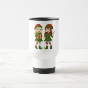 Caneca Térmica Elfos de Natal fofos de anime
