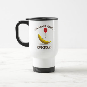 Caneca Térmica Em Anos de Banana Você É Pão Absurdo Surreal