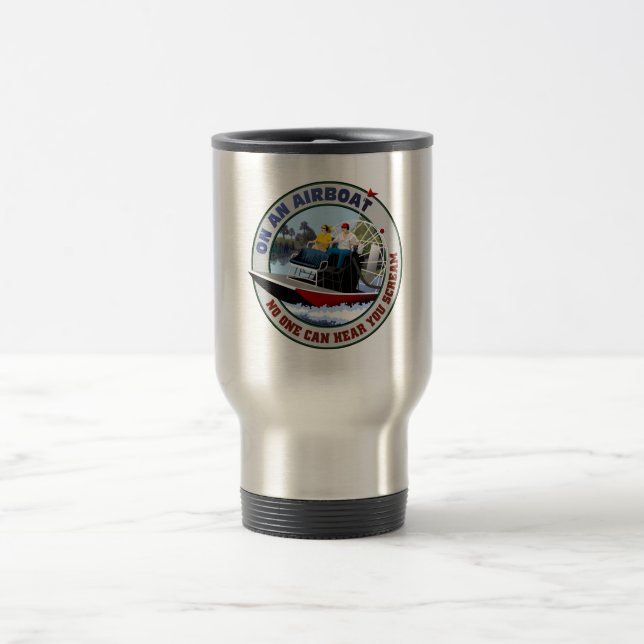 Caneca Térmica Em um Airboat ninguém pode ouvi-lo gritar (Centro)