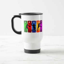 Caneca Térmica Emblema multicolorido do basquetebol